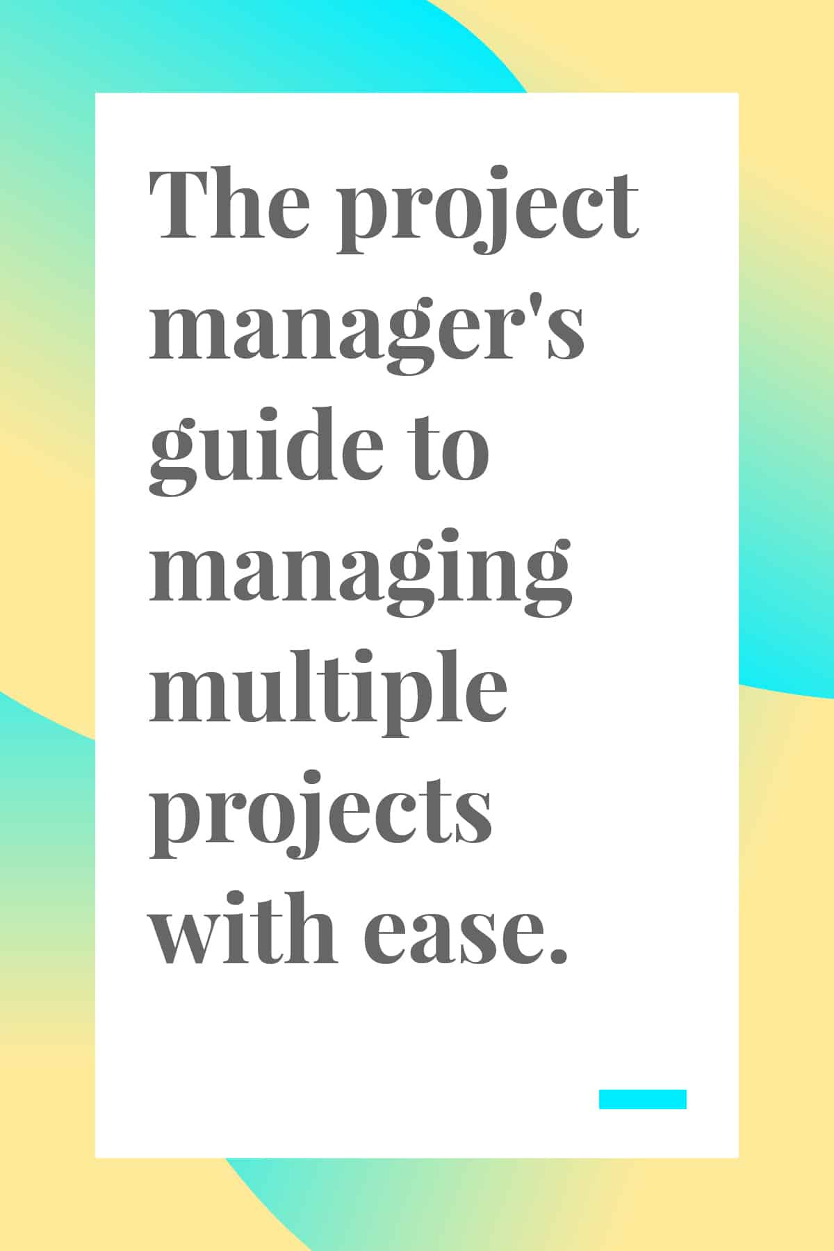 Managing multiple projects can be tough! Get everything done without losing your sanity with these useful tips. #management #projectmanagement