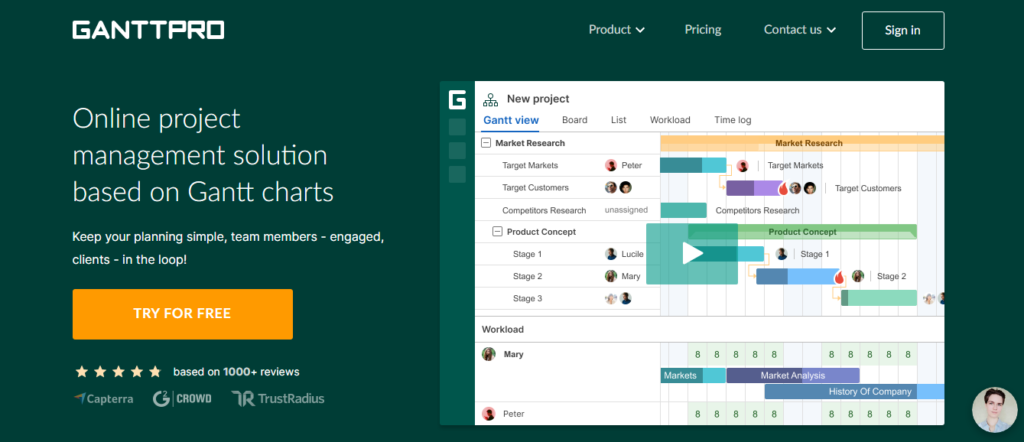 GanttPRO - Gantt Chart Based Project Management