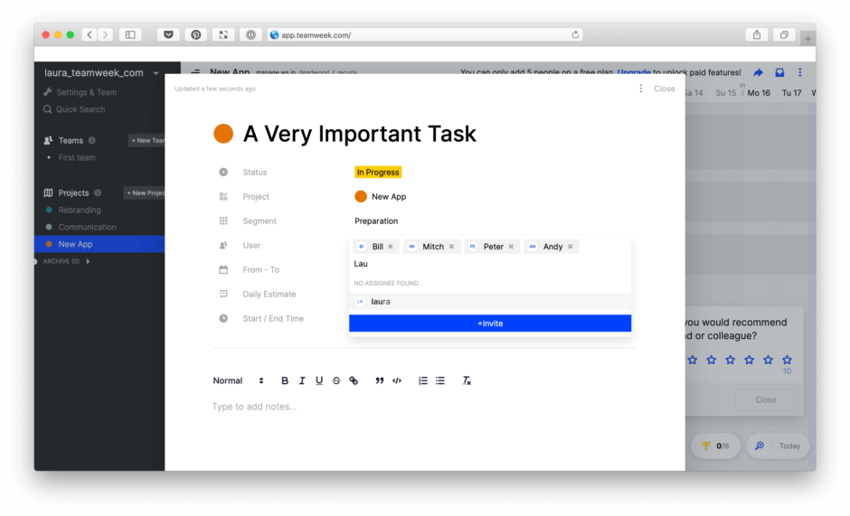 Toggl Plan task mentions