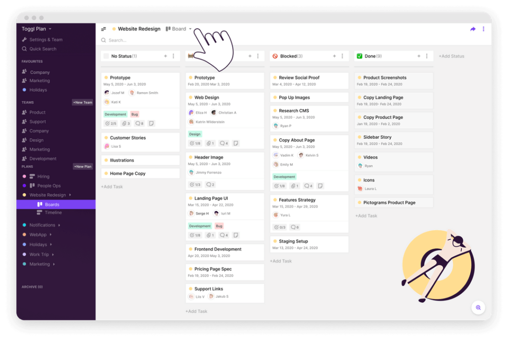 Toggl Plan Kanban Board