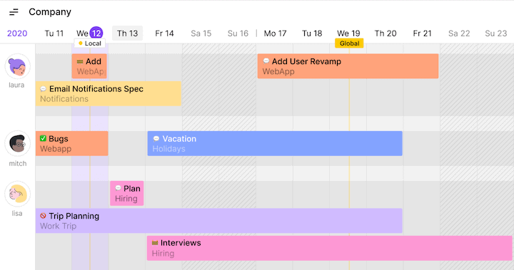 interactive calendar for construction timeline for mac