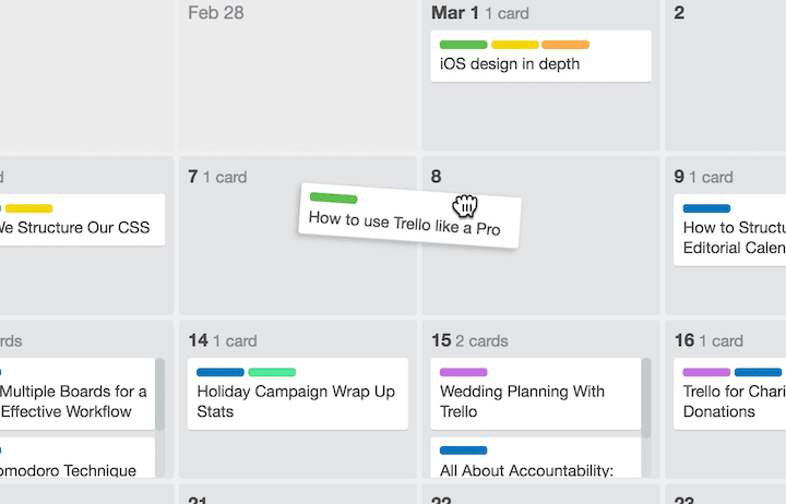 Trello Calendar View