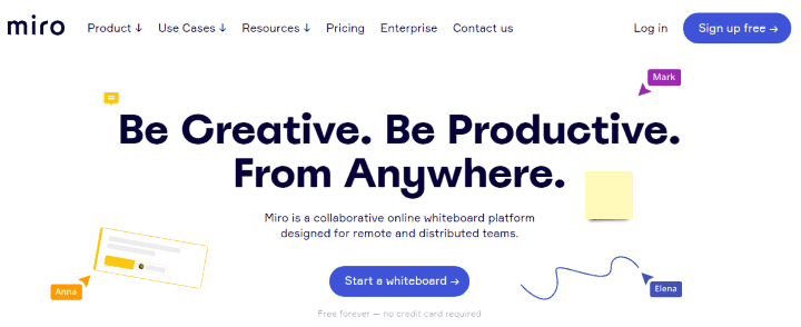 Miro team collaboration software