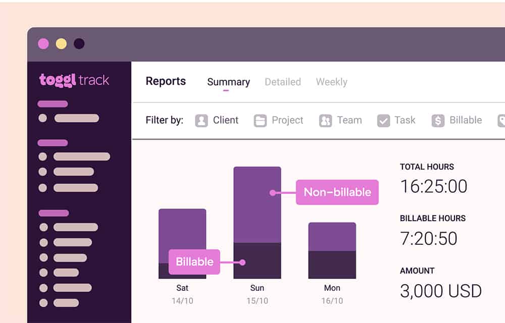 Turn tracked time in Toggl Track into reports that you can share with your clients