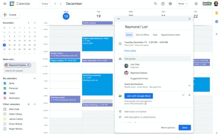 Google Calendar is one of the best online calendar apps