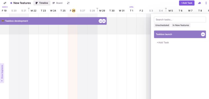 Capture unplanned tasks using the Toggl Plan task box