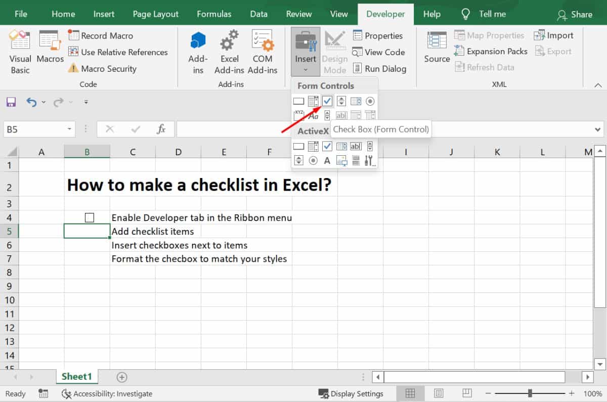 how-to-create-a-checklist-in-ms-excel-images-and-photos-finder