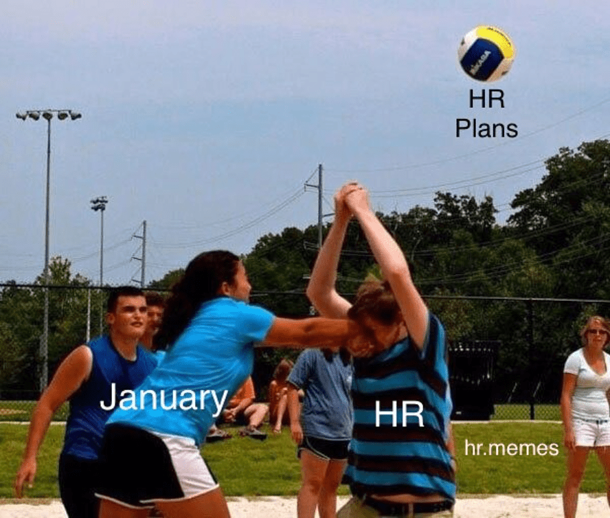 HR planning volleyball meme