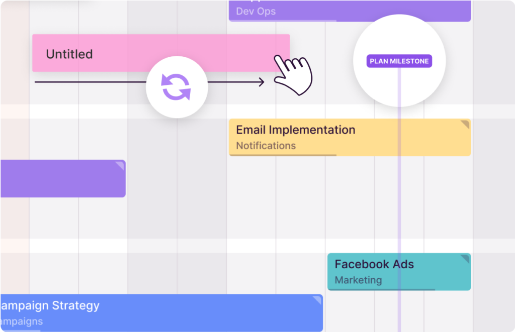 Toggl Plan's drag and drop timelines