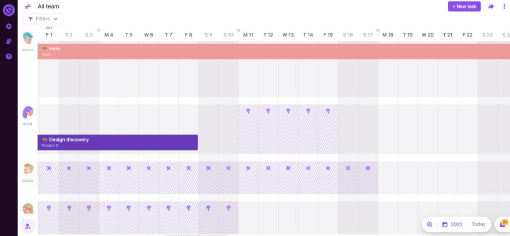 Toggl Plan helps you plan and manage your team's time off