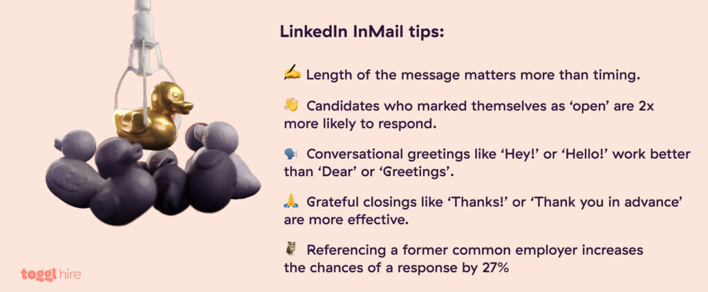 LinkedIn InMails can be an effective way to connect with prospective candidates that stand out above the rest.