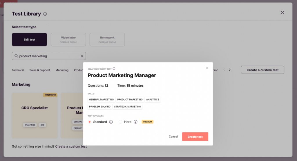 product marketing manager skills assessment