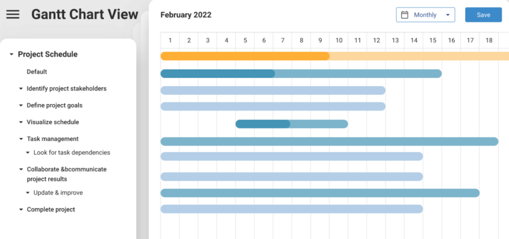 Proprofs Project Gantt Chart