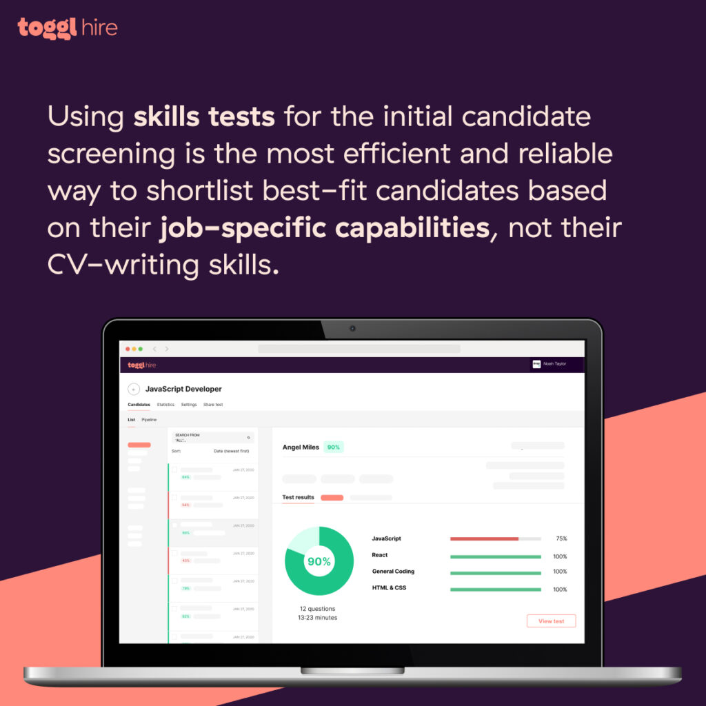 Still screening candidates via resumes? Try skills tests instead!