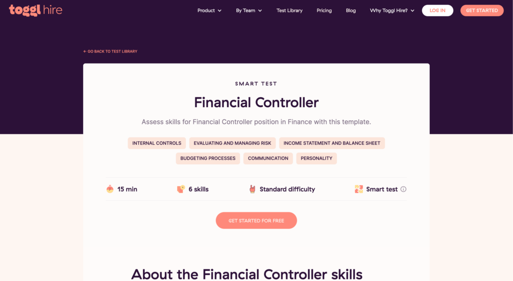 financial controller skills