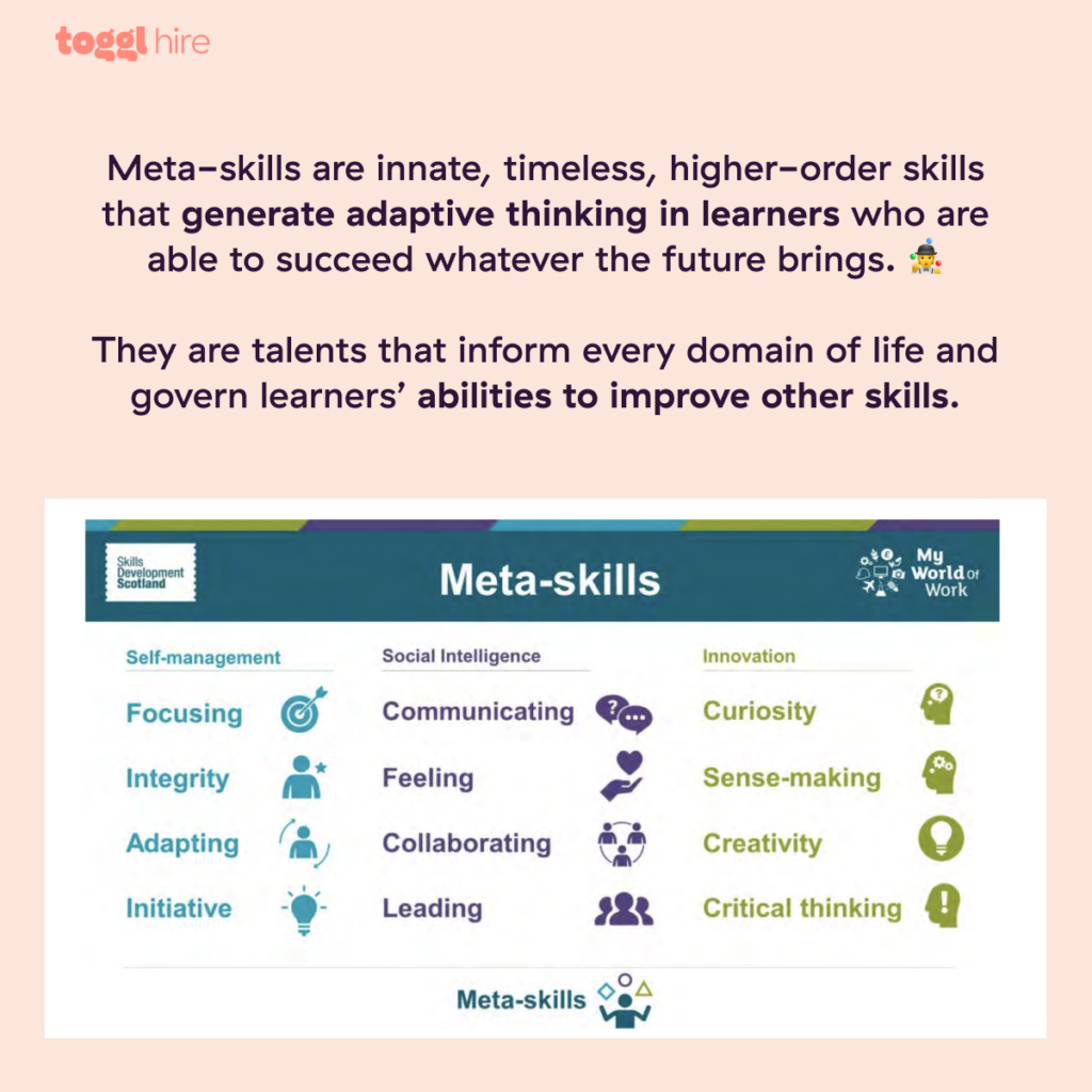 There are many meta-skills, but feeling, seeing, dreaming, making, and learning are probably some of the most important when trying to remain competitive in the modern world.