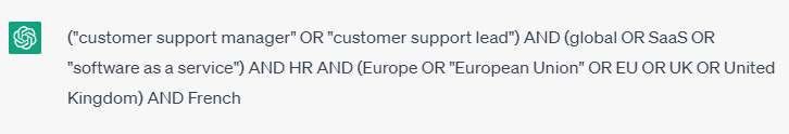 Narrow down your search for suitable job applicants by getting ChatGPT's help with your Boolean search string.