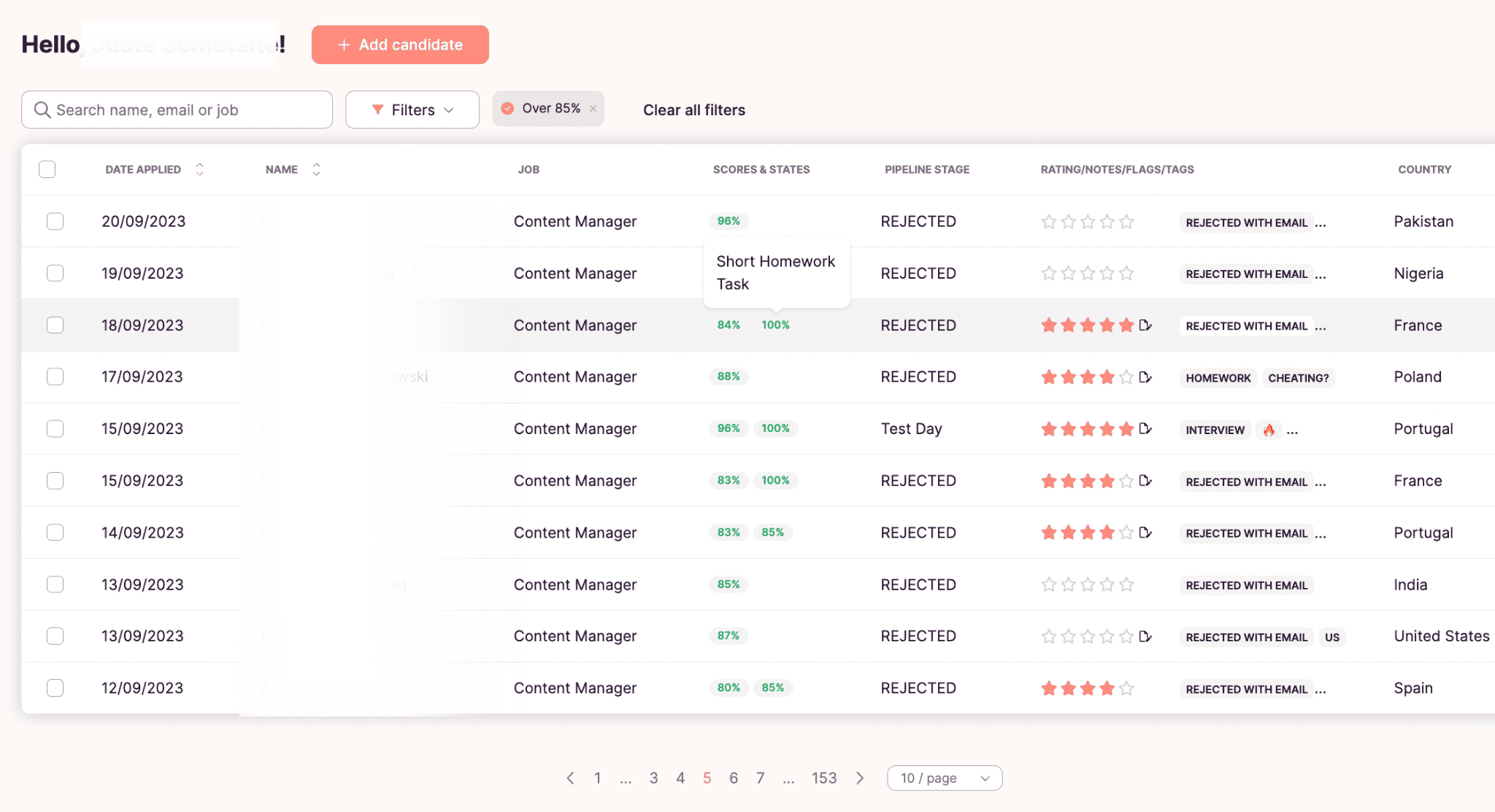 talent pool capability in toggl hire