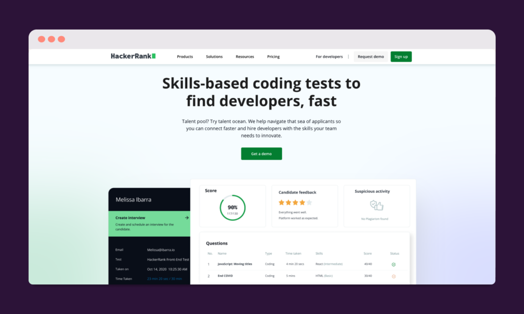 HackerRank Gamification Platfom for Recruiting