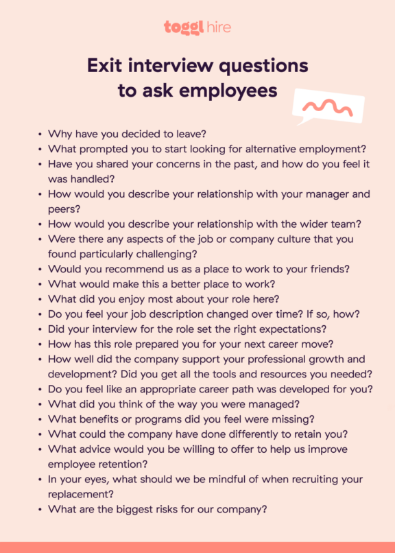 Tips for a Great Exit Interview & The Best 20 Questions to Ask